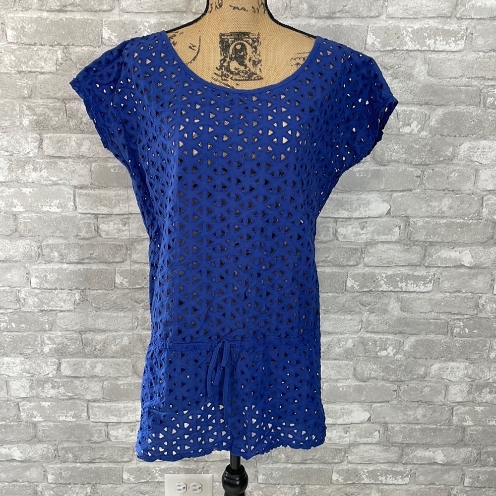 Jordan Taylor Blue Eyelet Swim Coverup